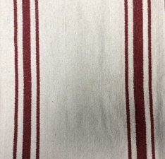 TWO STRIPE GRAIN SACK SHORT RUNNER CREAM/CRANBERRY